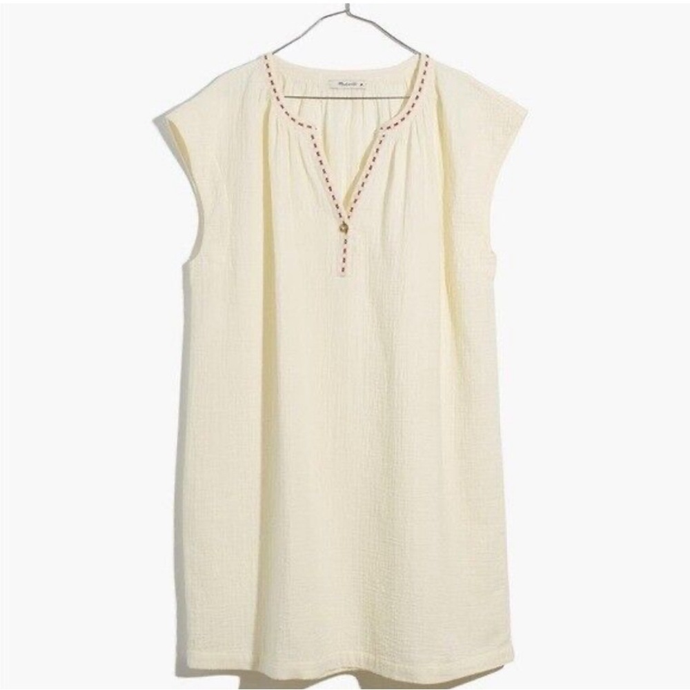 Madewell Embroidered Lightestspun Cover-Up Tunic, Size S